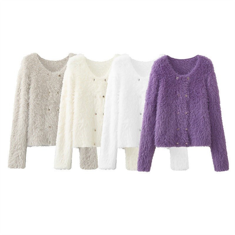 Cozy Mohair Knit Sweater - Kelly Obi New York