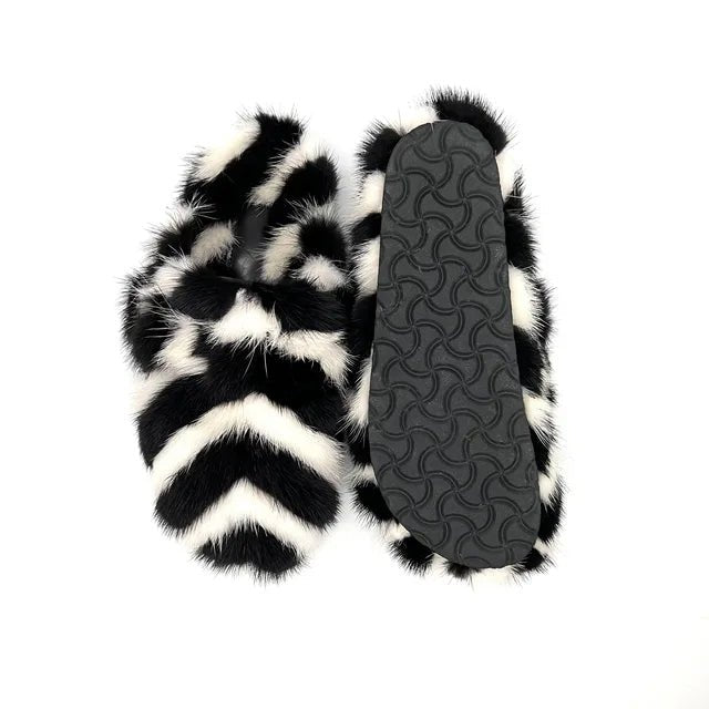 Cozy Winter Fur Slippers - Kelly Obi New York