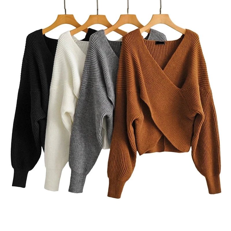 Cross wrap sweater best sale