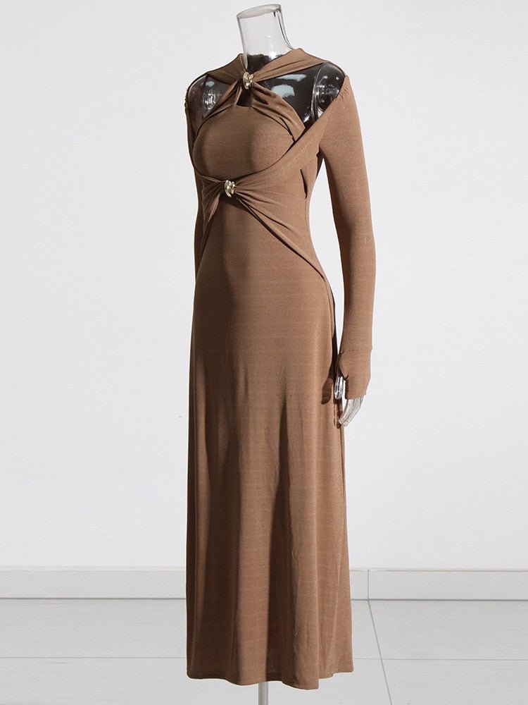 Crosses Knit Maxi Dress - Kelly Obi New York