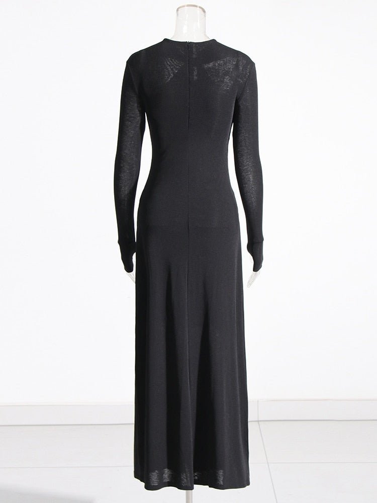 Crosses Knit Maxi Dress - @styletitudebyada - Kelly Obi New York