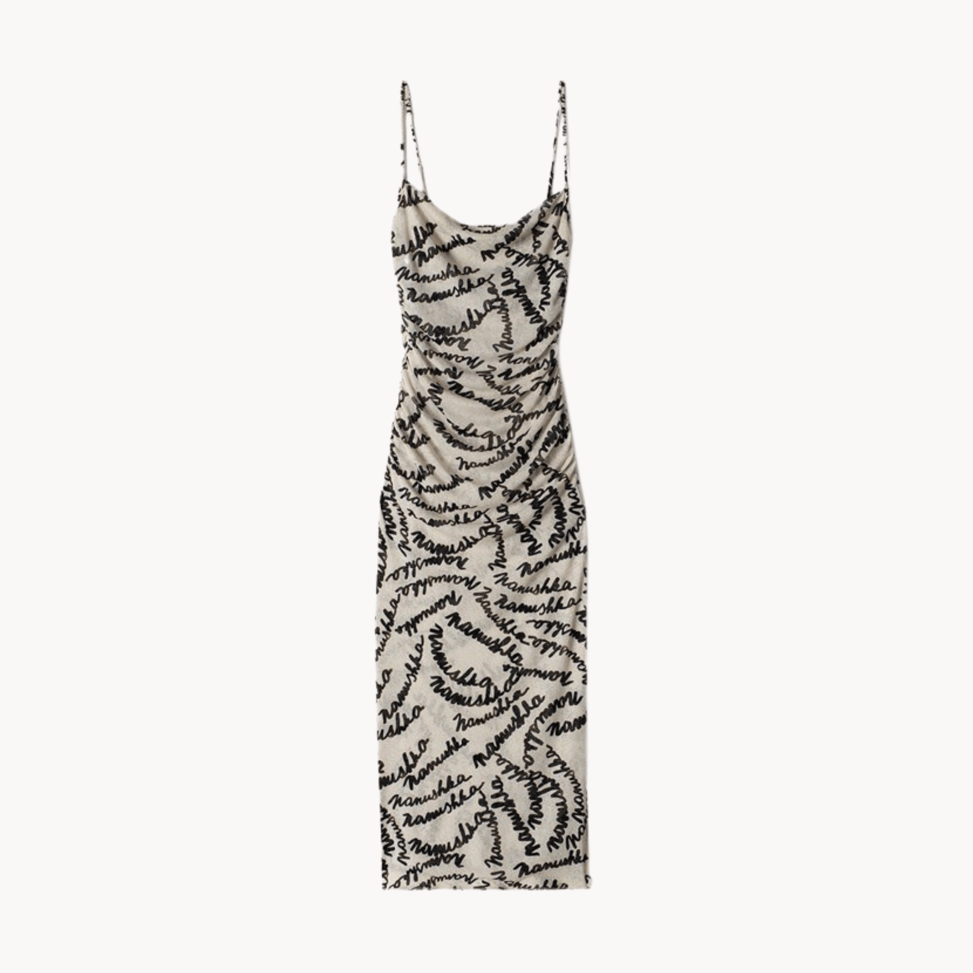 Cursive Writing Slim Mini Dress - Kelly Obi New York