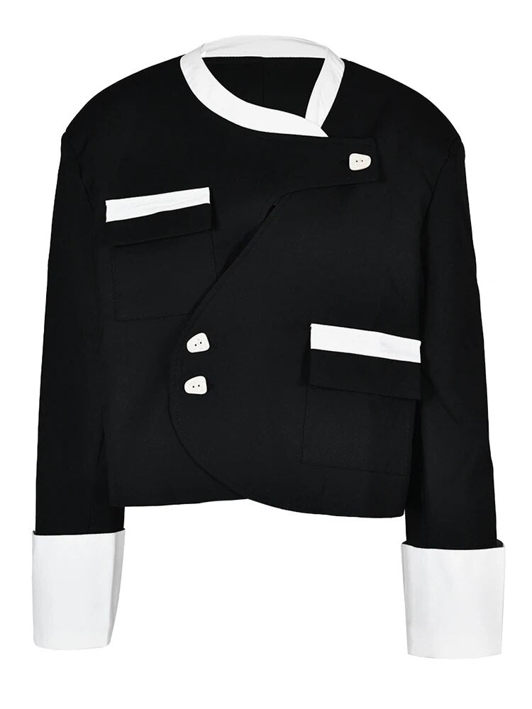 Curved Front Loose Fit Blazer - Kelly Obi New York