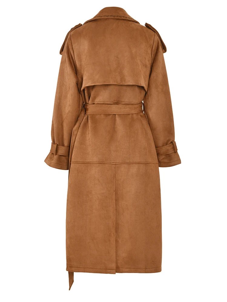 Decorative Lapel Topstitch Loose Coat - Kelly Obi New York