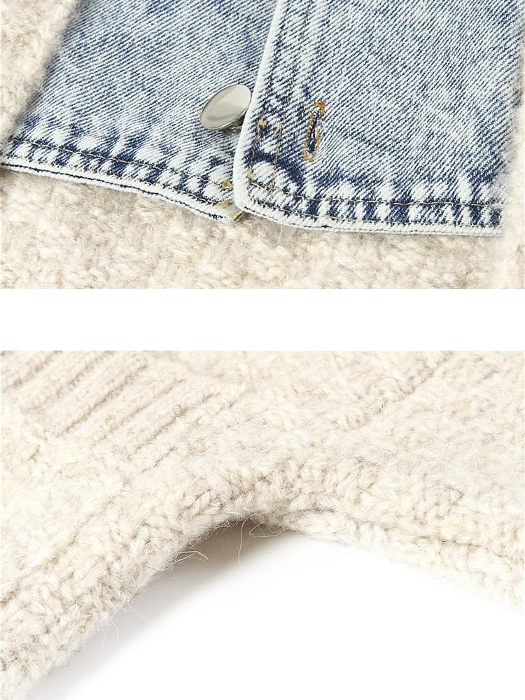 Denim Knit Sweater - Kelly Obi New York