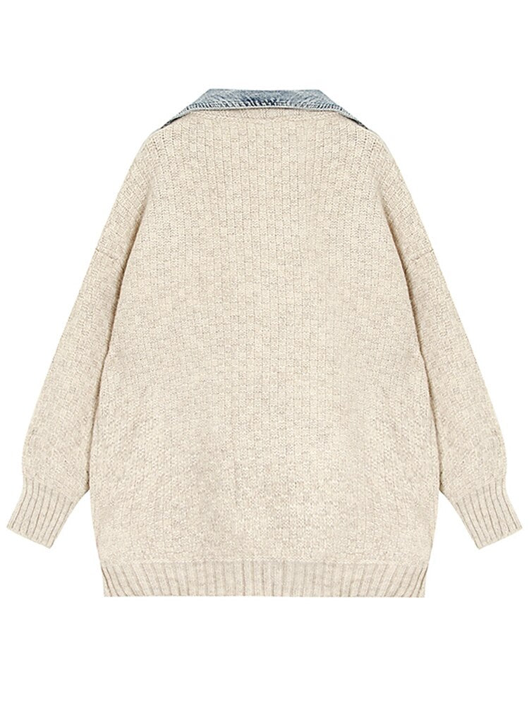 Denim Knit Sweater - Kelly Obi New York