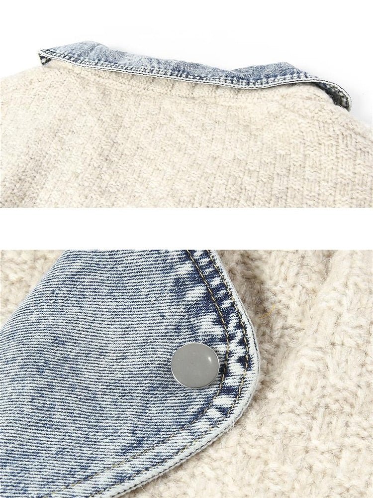 Denim Knit Sweater - Kelly Obi New York