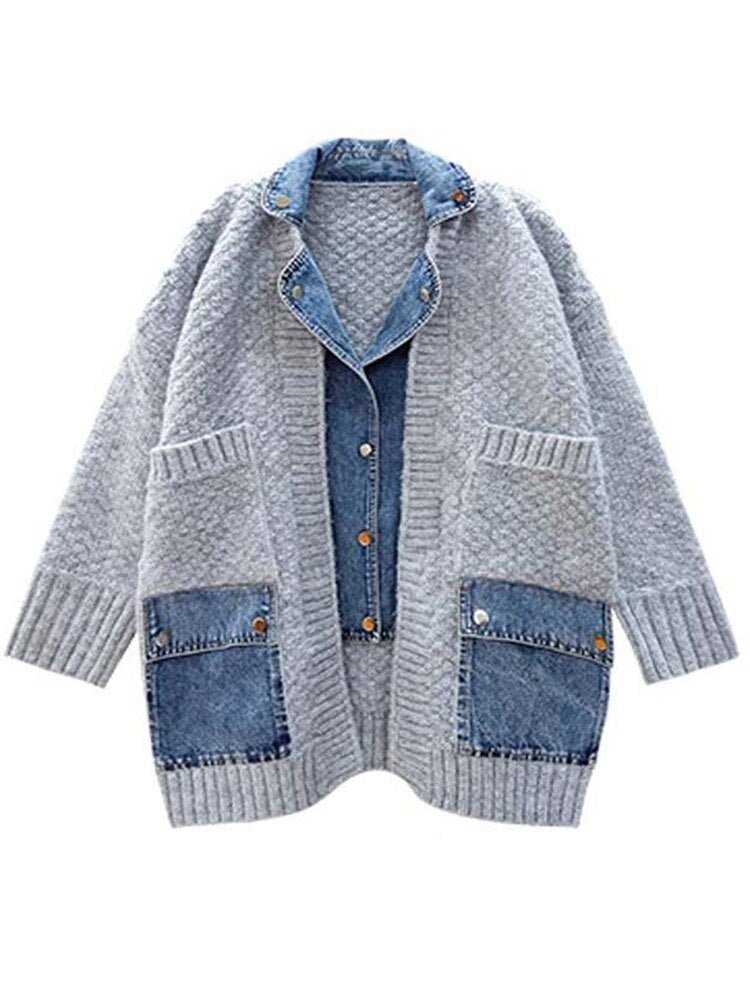 Denim Knit Sweater - Kelly Obi New York