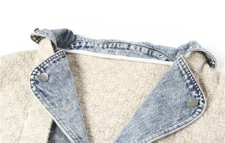 Denim Knit Sweater - Kelly Obi New York