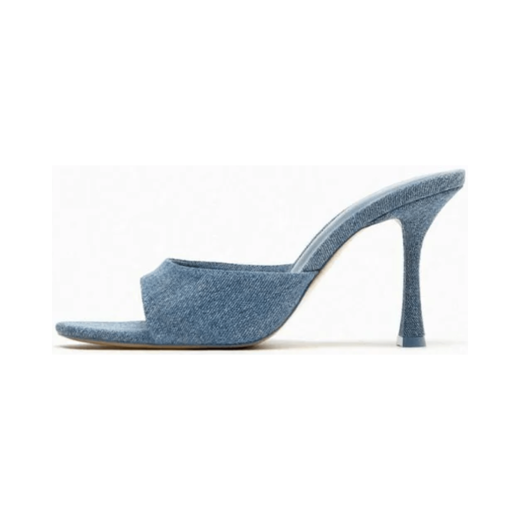 Denim Open-Toe High Heels Sandals - Kelly Obi New York