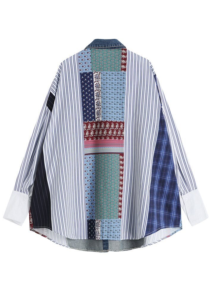 Denim Patchwork Top - @angelleslife - Kelly Obi New York