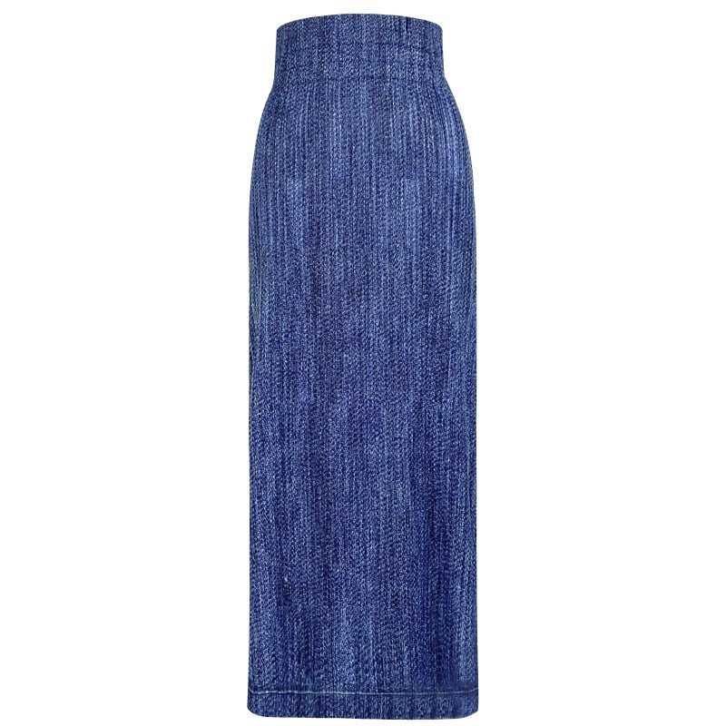 Denim Pleated Set - Kelly Obi New York