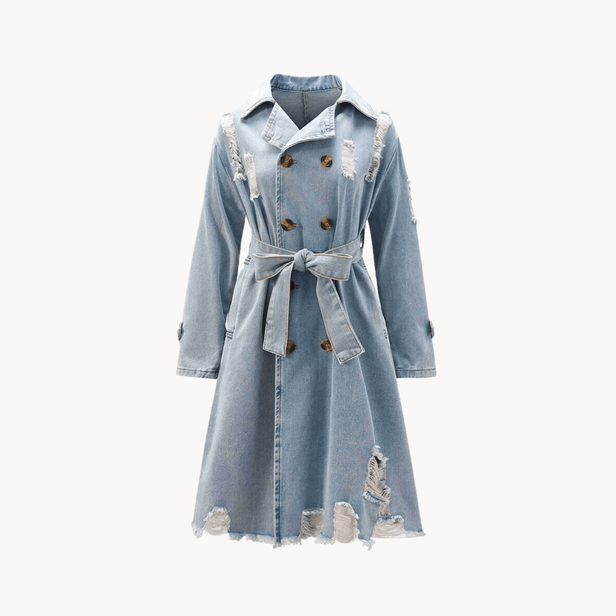 Denim Trench Coat - Kelly Obi New York