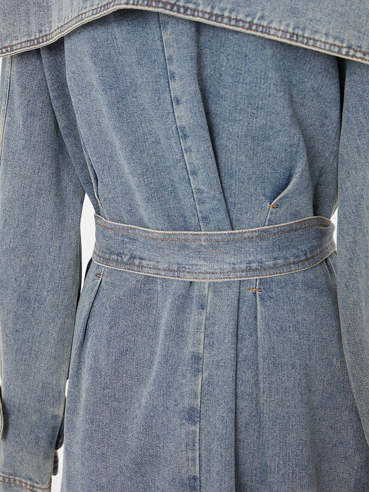 Denim Trench Coat - @itsjacqueblue - Kelly Obi New York