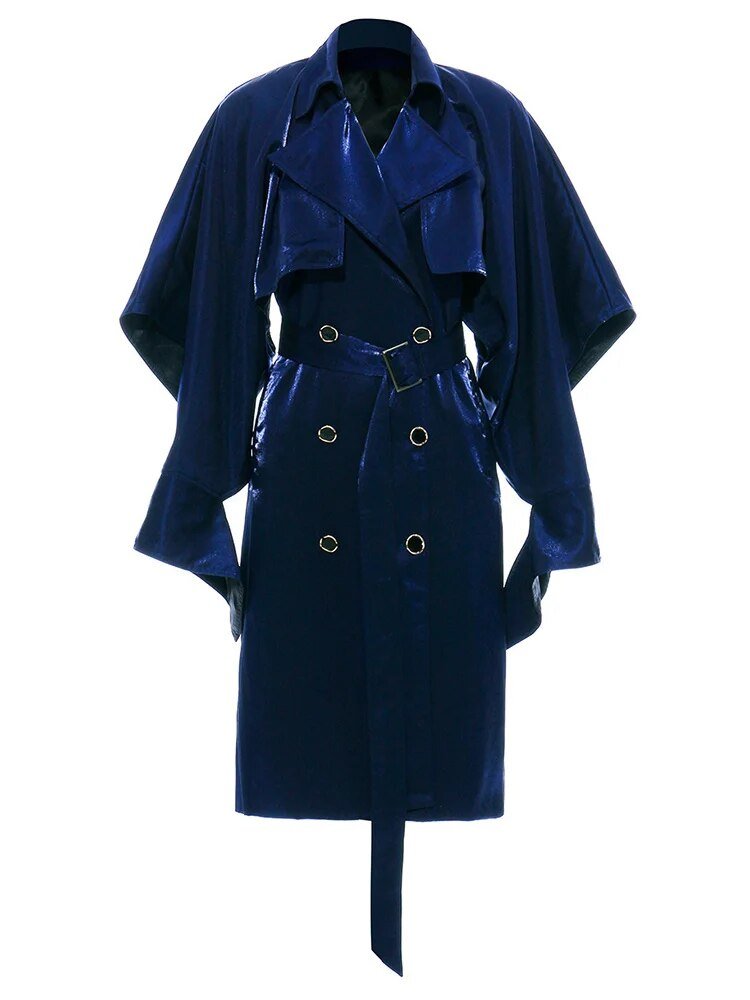 Double-Breasted Belted Trench Coat - Kelly Obi New York