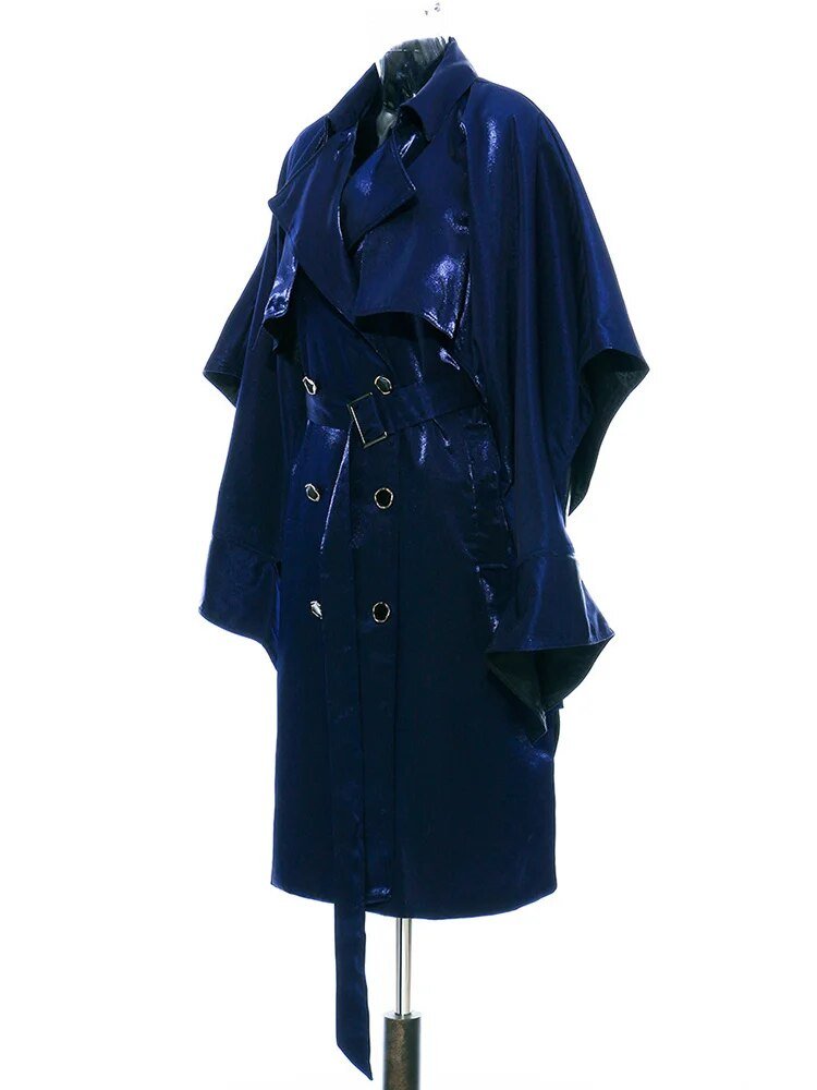 Double-Breasted Belted Trench Coat - Kelly Obi New York