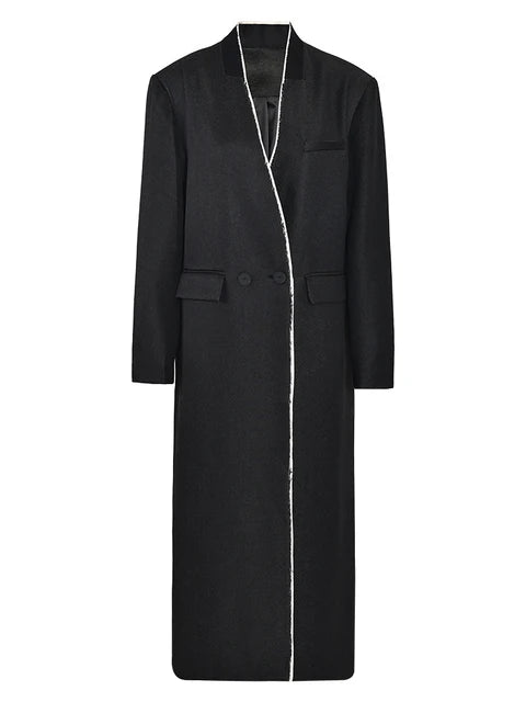 Double Button Long Coat - Kelly Obi New York