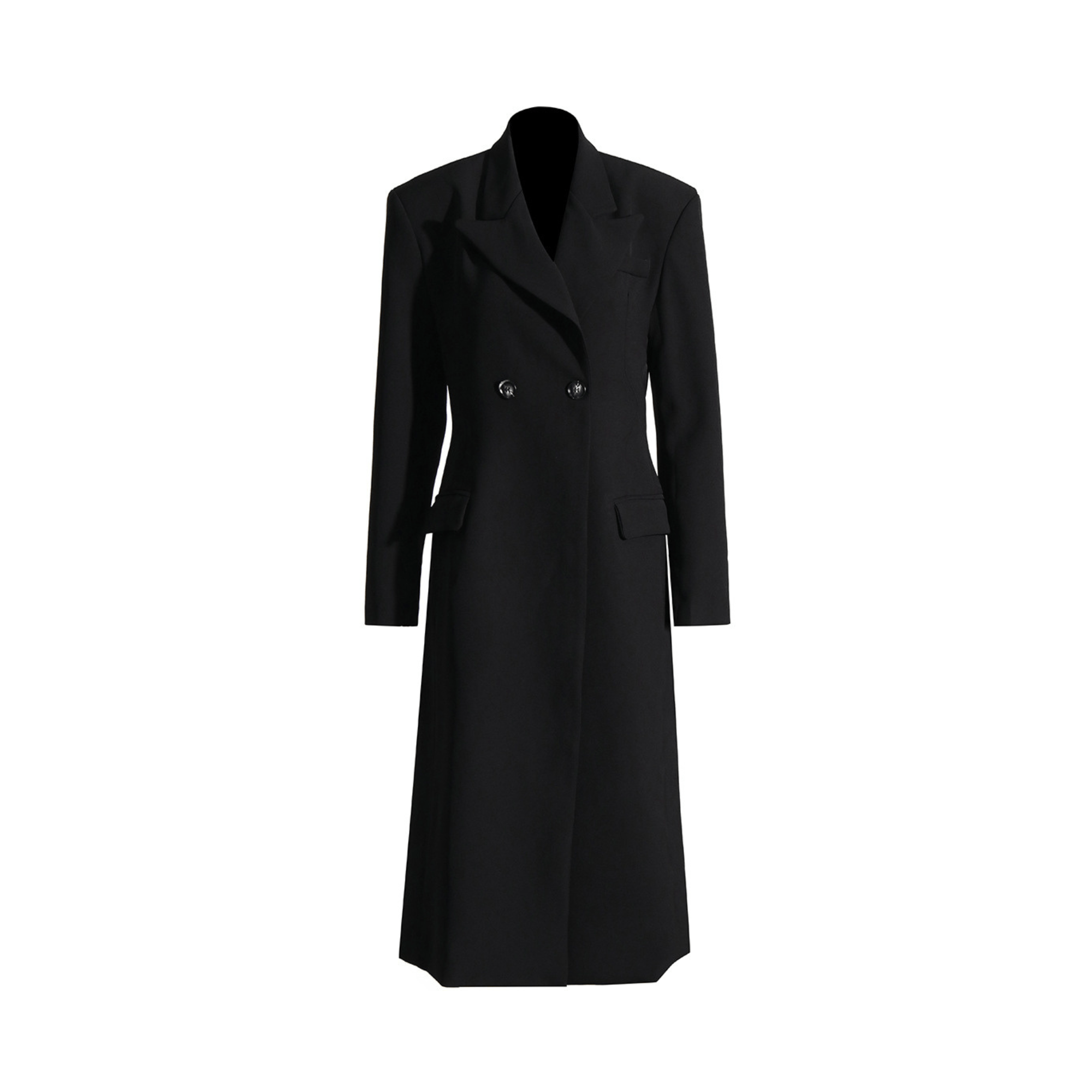 Double Buttons Loose Fit Coat - Kelly Obi New York