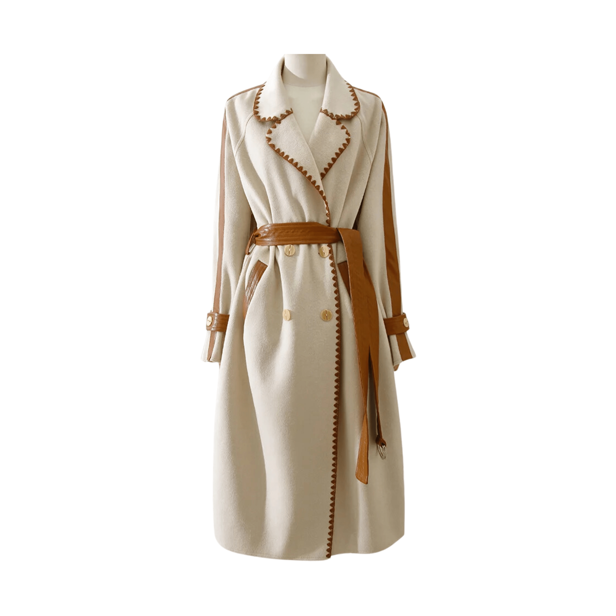 Double Sided Belted Trench Coat - Kelly Obi New York