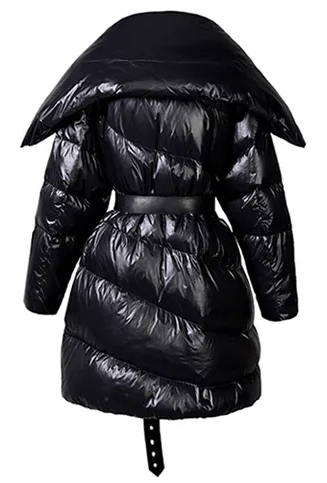 Down Puffer Belted Jacket - Kelly Obi New York