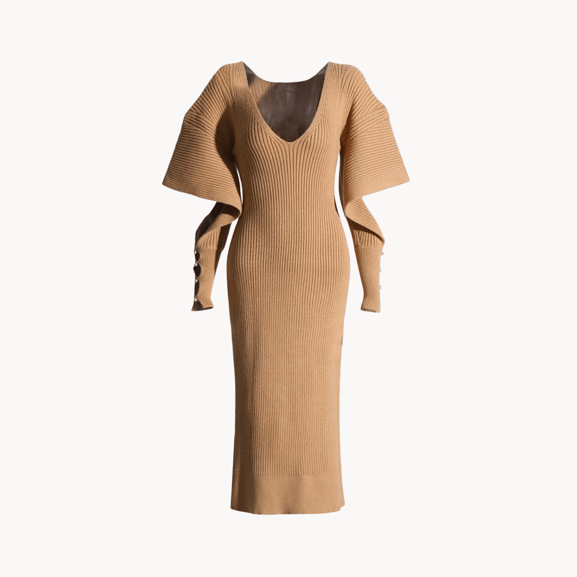 Dramatic Shoulder Knit Dress - @bosslady_life_style - Kelly Obi New York