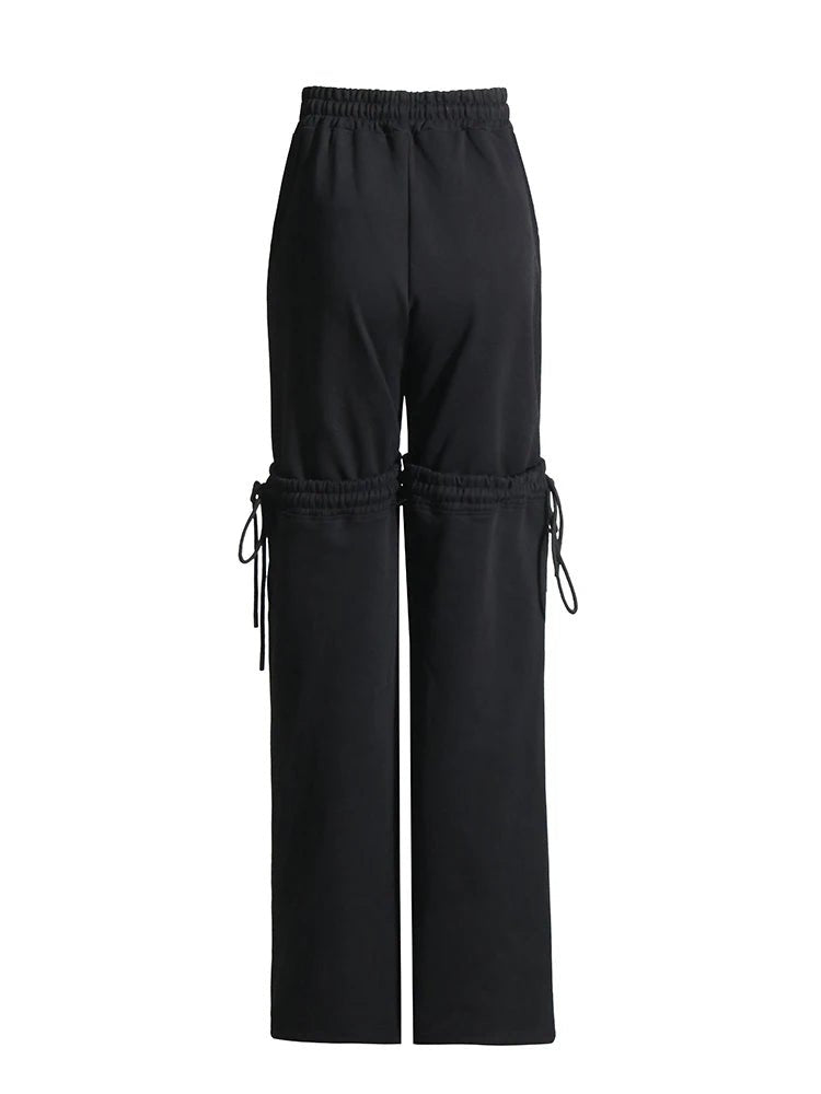 Drawstring Wide Leg Cotton Pants - Kelly Obi New York