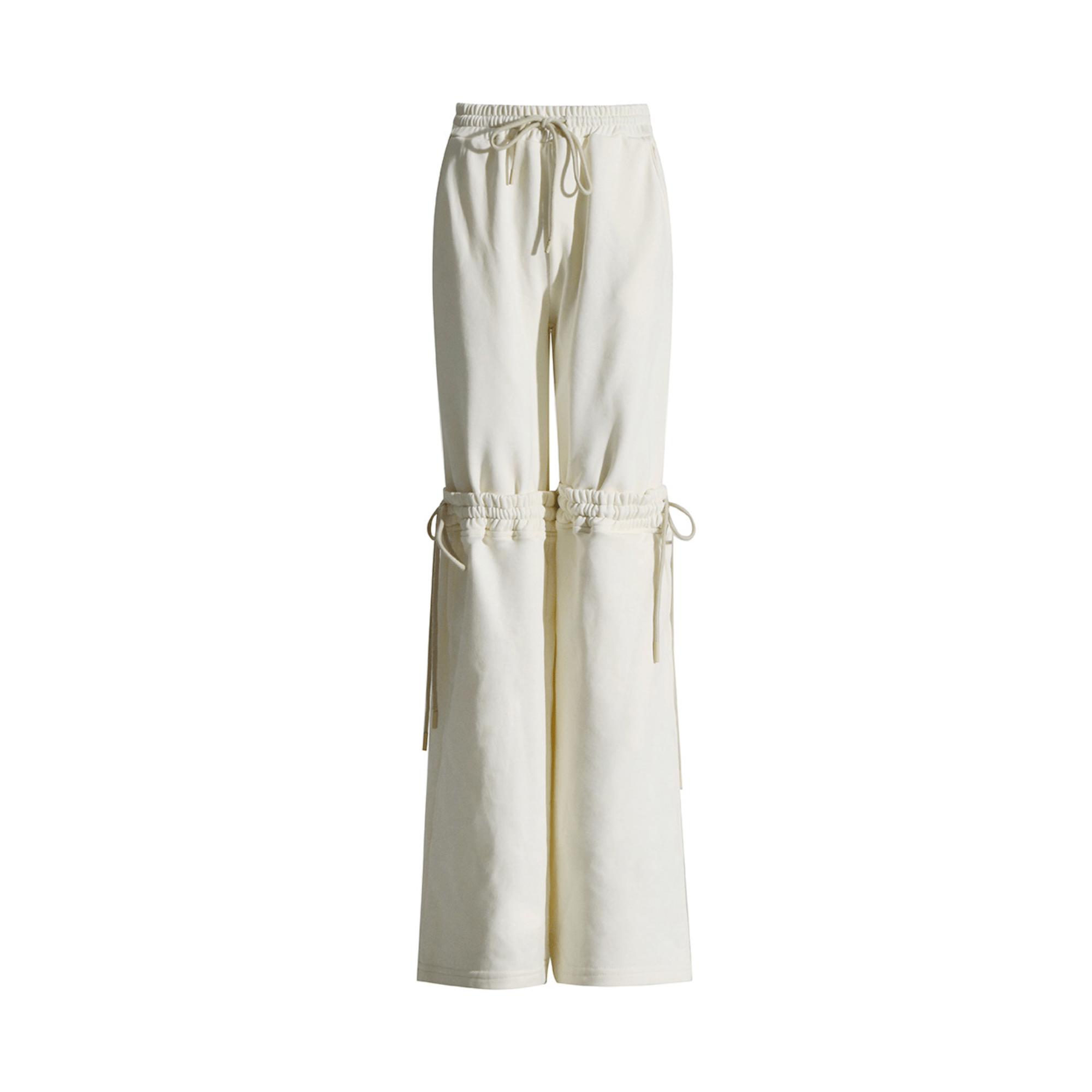 Drawstring Wide Leg Cotton Pants - Kelly Obi New York