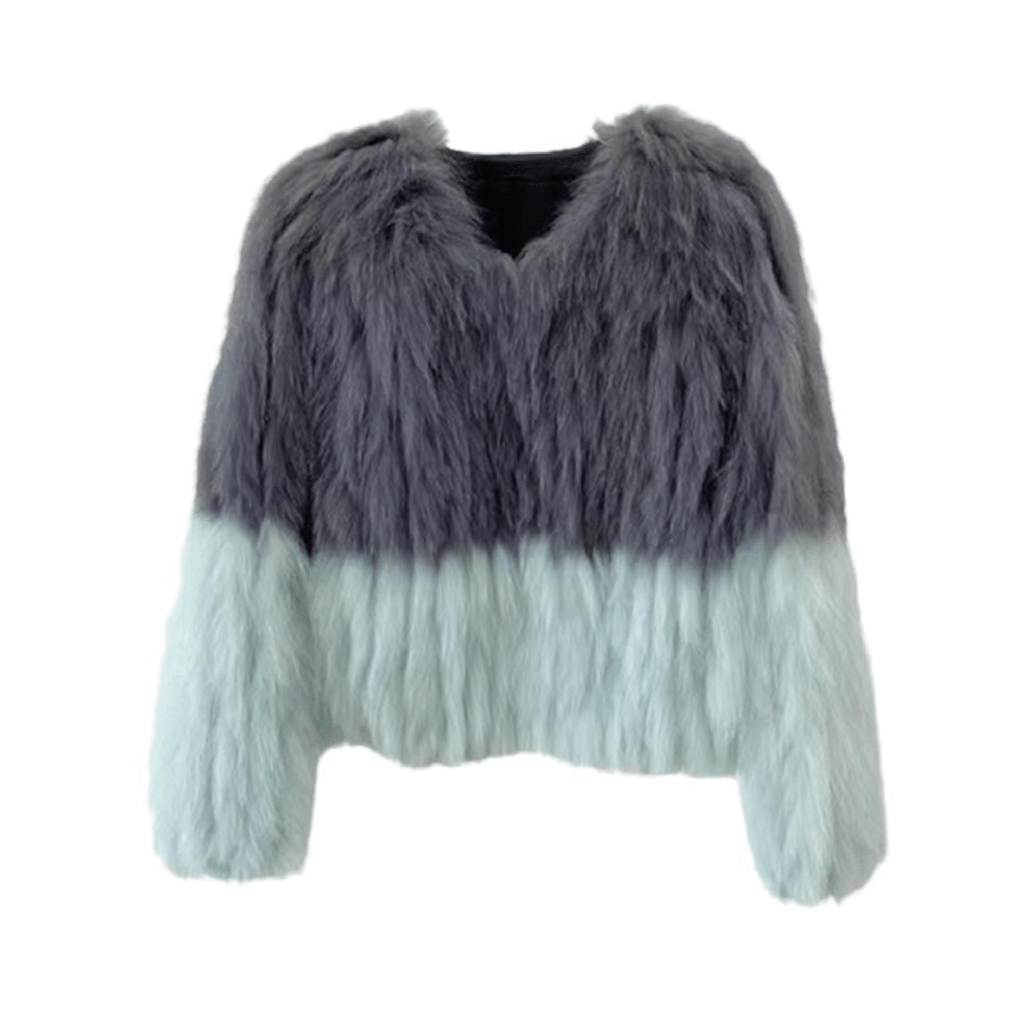 Dual Tone Furry Short Coat - Kelly Obi New York