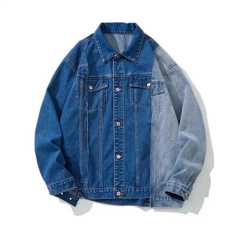 Dual Tone Spliced Denim Jacket - Kelly Obi New York