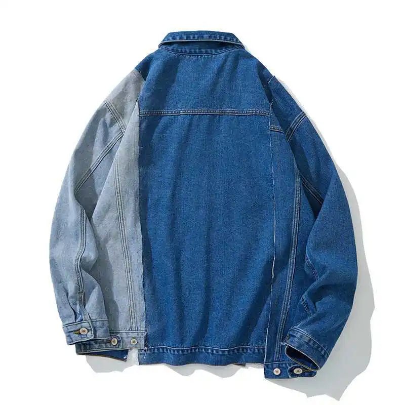 Dual Tone Spliced Denim Jacket - Kelly Obi New York