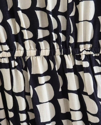Elastic Waist Printed Dress - @dajha__ - Kelly Obi New York