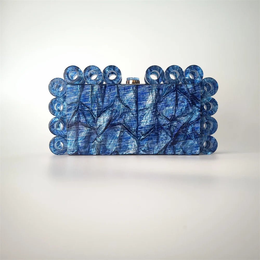 Elegant Rings Acrylic Clutch Bag - Kelly Obi New York
