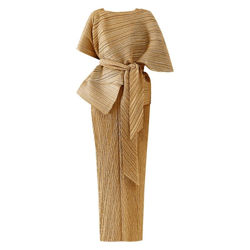 Eleganza Maxi Pleated Set - Kelly Obi New York