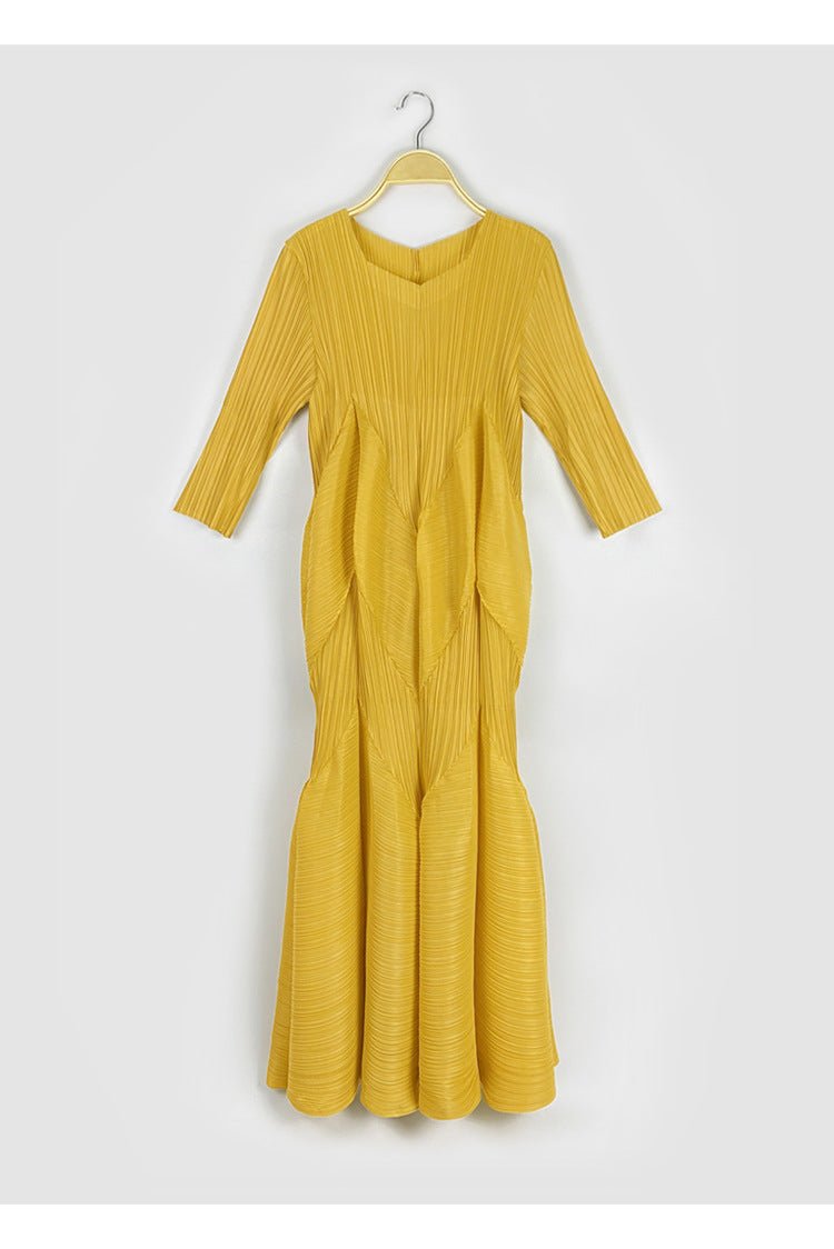 Eleganza Pleated Dress - Kelly Obi New York