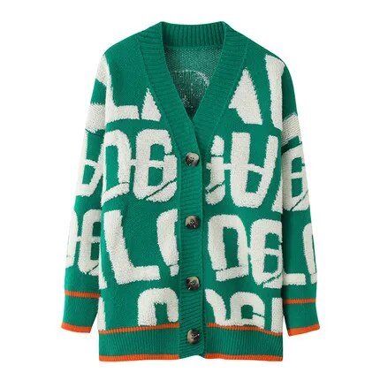 Embroidered Letters Knit Sweater - Kelly Obi New York