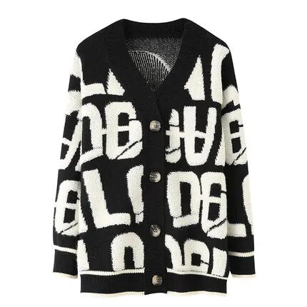 Embroidered Letters Knit Sweater - Kelly Obi New York