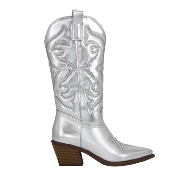 Embroidered Zip-up Boots - Kelly Obi New York