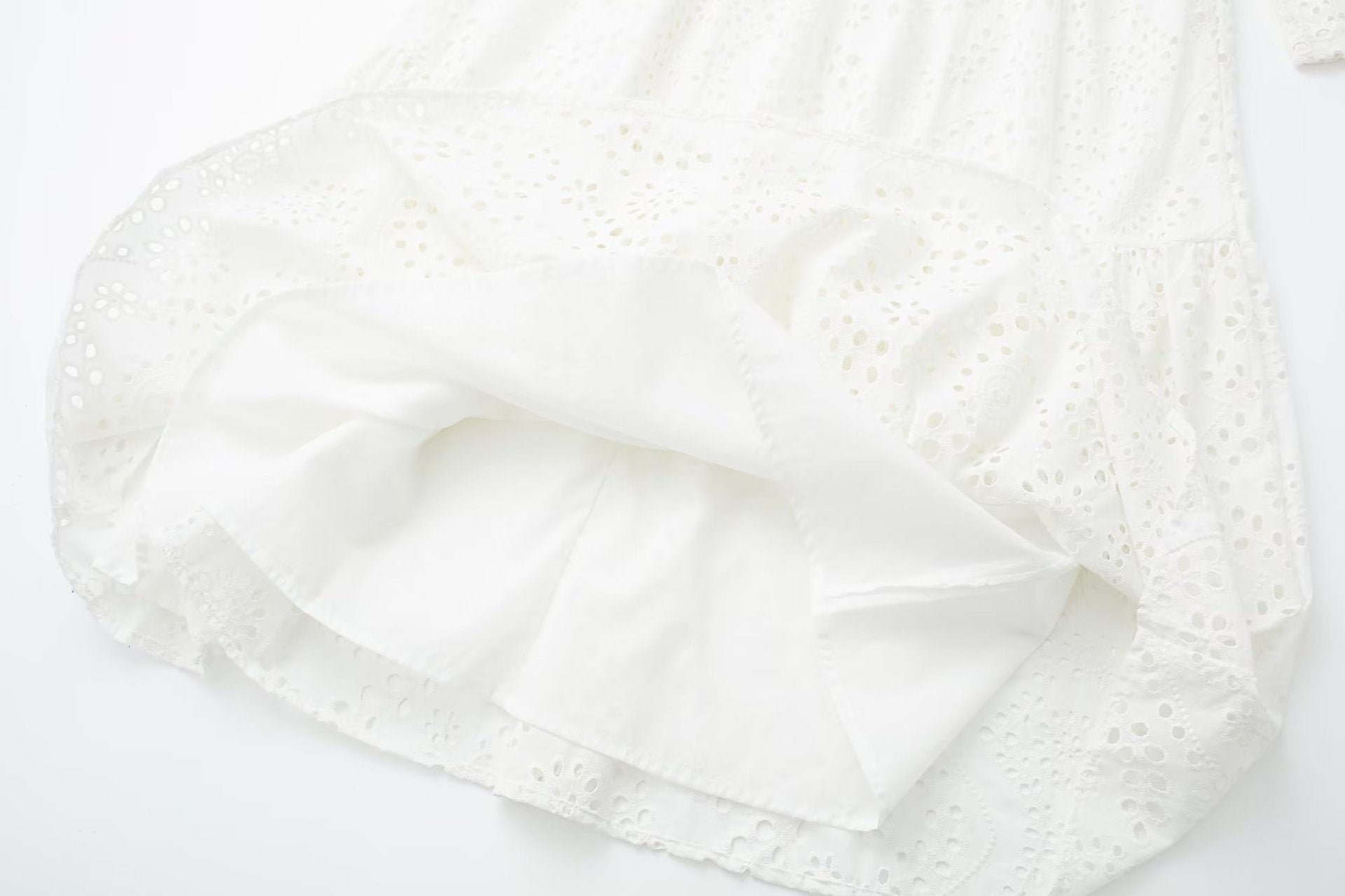Eyelet Midi White Dress - Kelly Obi New York