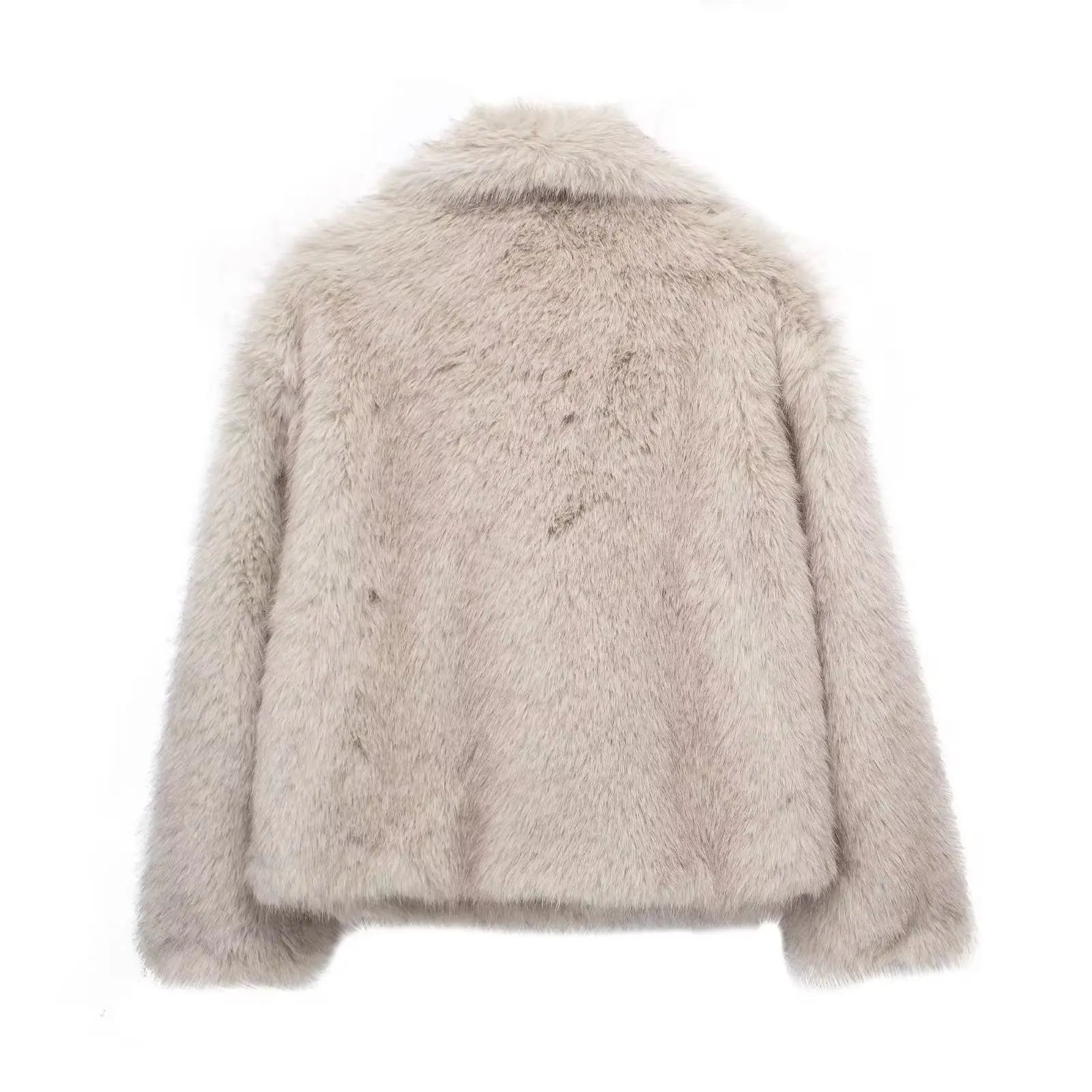 Faux Fur Hidden Buttons Jacket - Kelly Obi New York