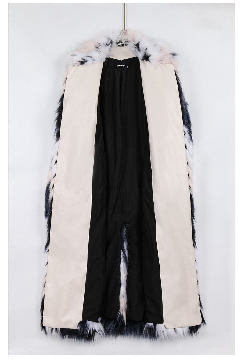 Faux Fur Patchwork Winter Overcoat - Kelly Obi New York