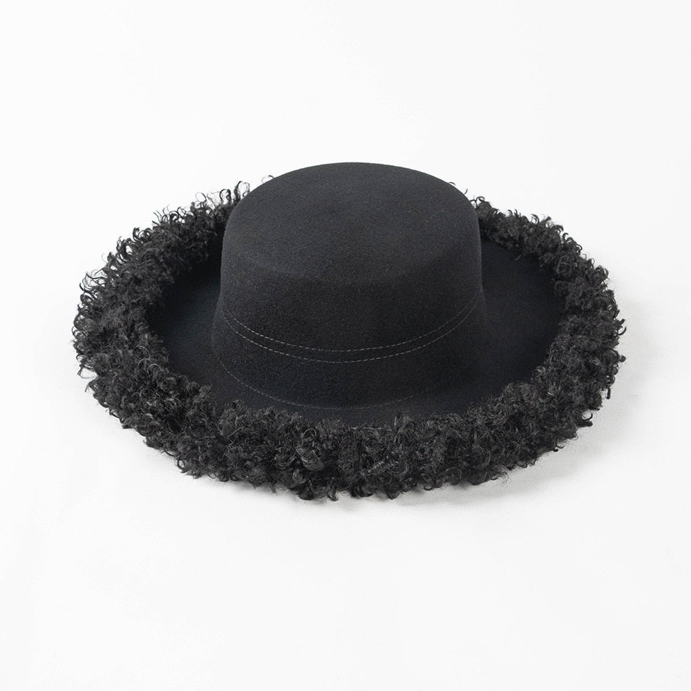 Faux Fur Rim Wool Hat - Kelly Obi New York