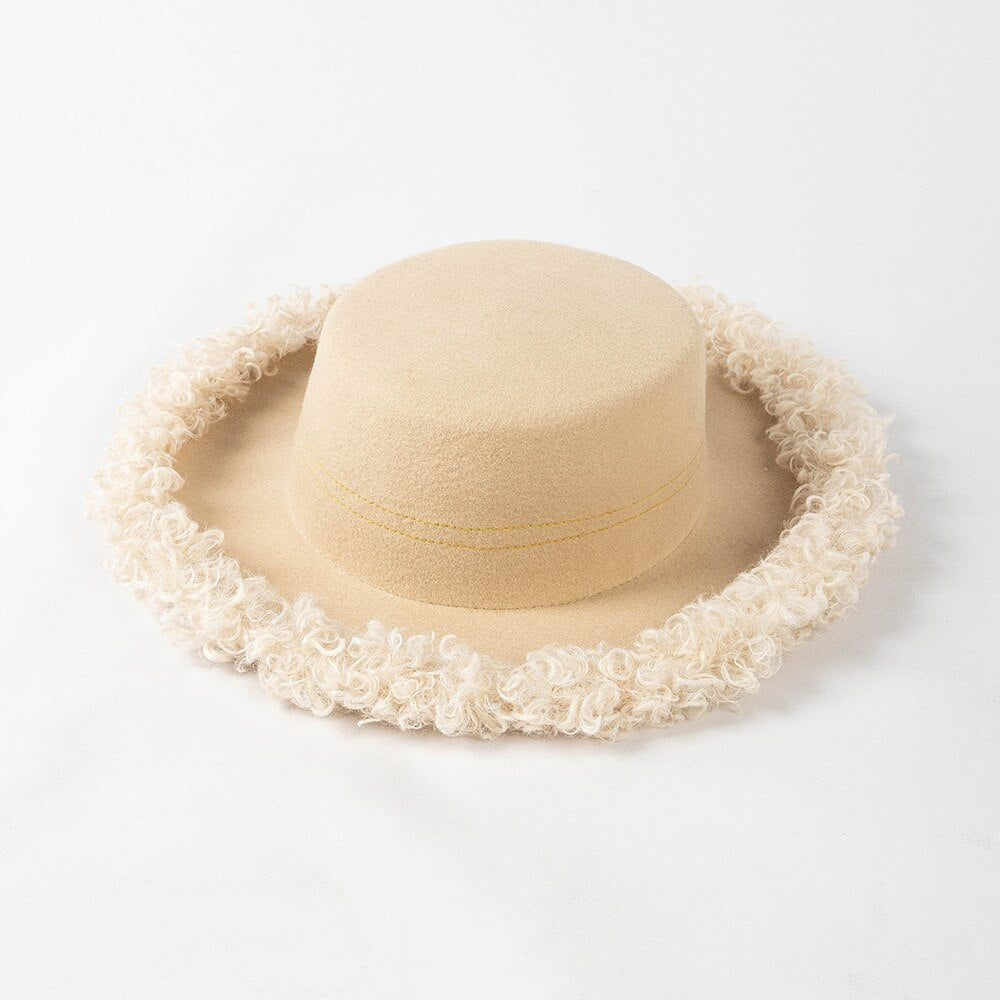 Faux Fur Rim Wool Hat - Kelly Obi New York