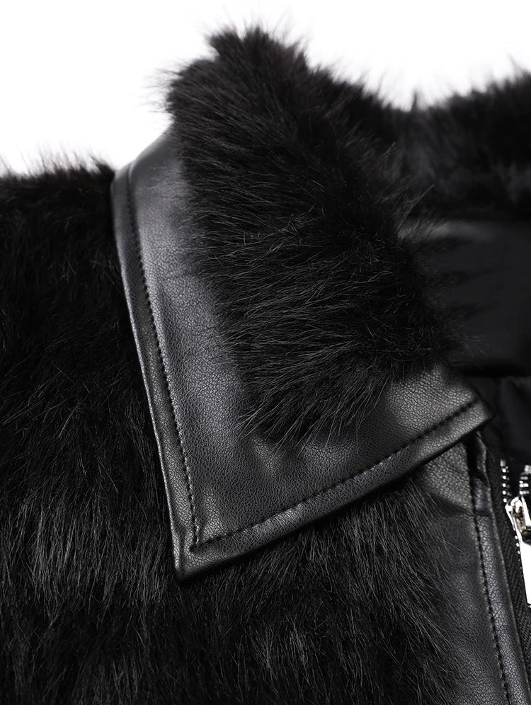 Faux Fur Zip-Up Jacket - Kelly Obi New York