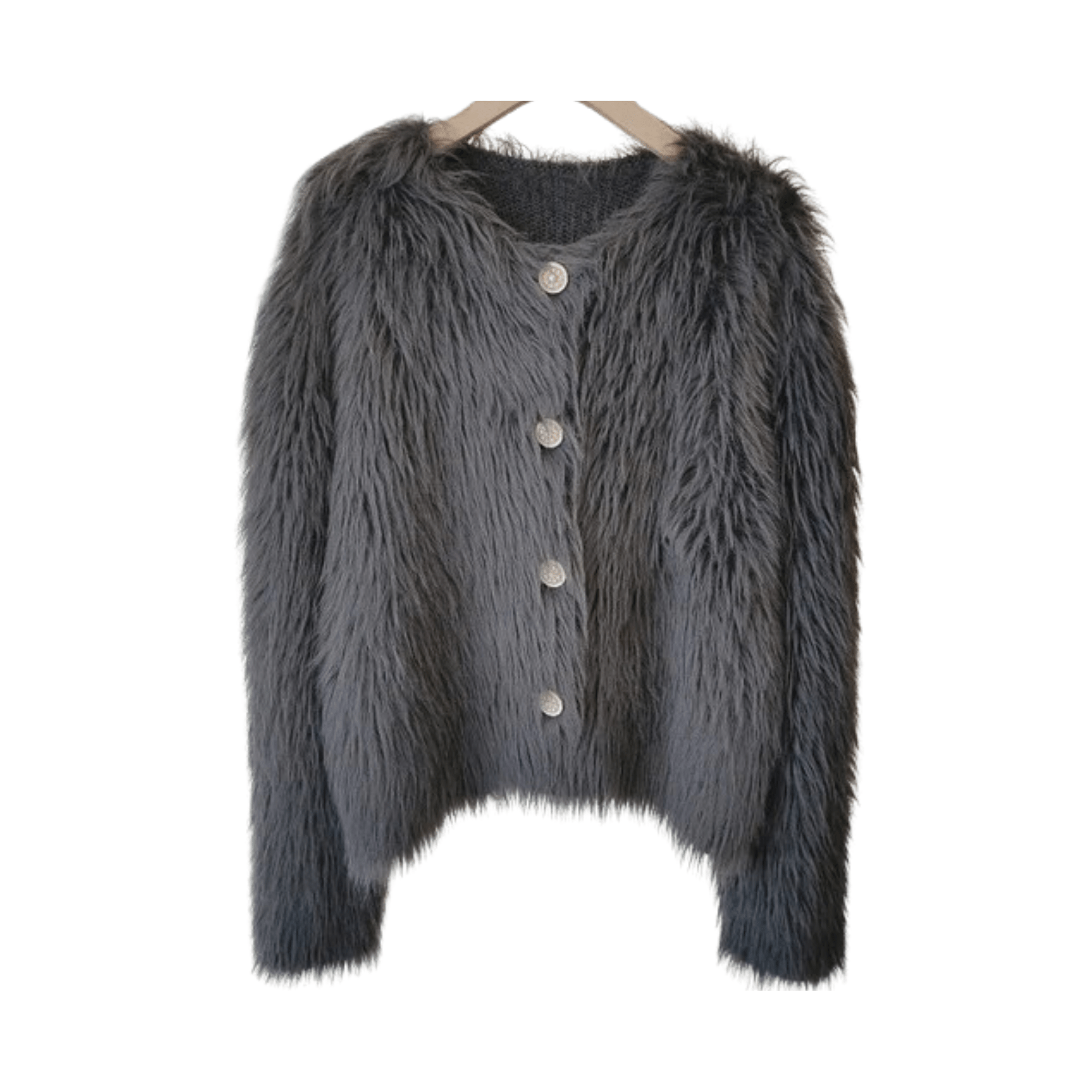 Faux Mink Plush Knit Sweater - Kelly Obi New York