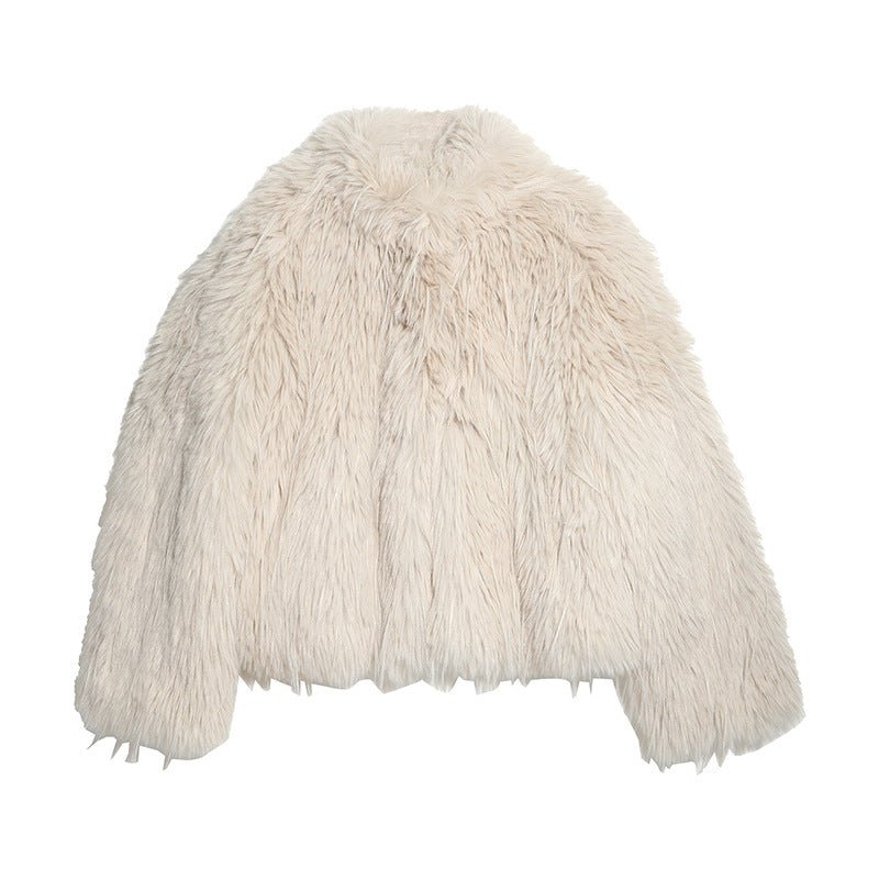 Faux Sheepskin Fur Short Coat - Kelly Obi New York