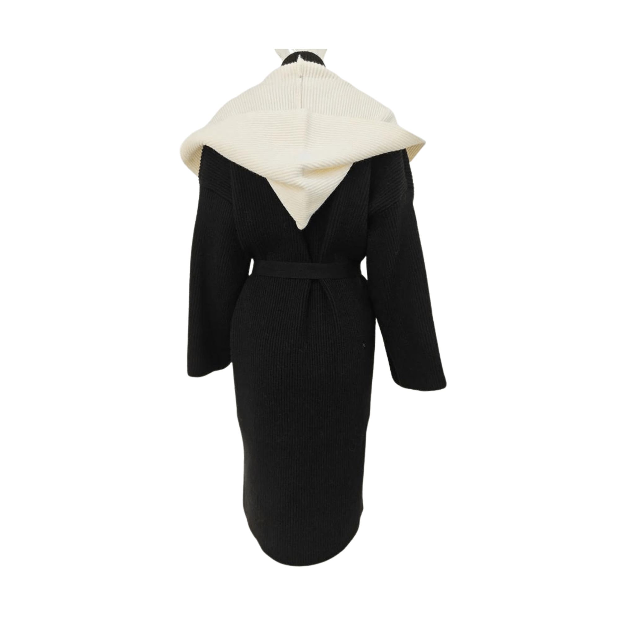 Faux Two-Piece Belted Knit Coat - Kelly Obi New York