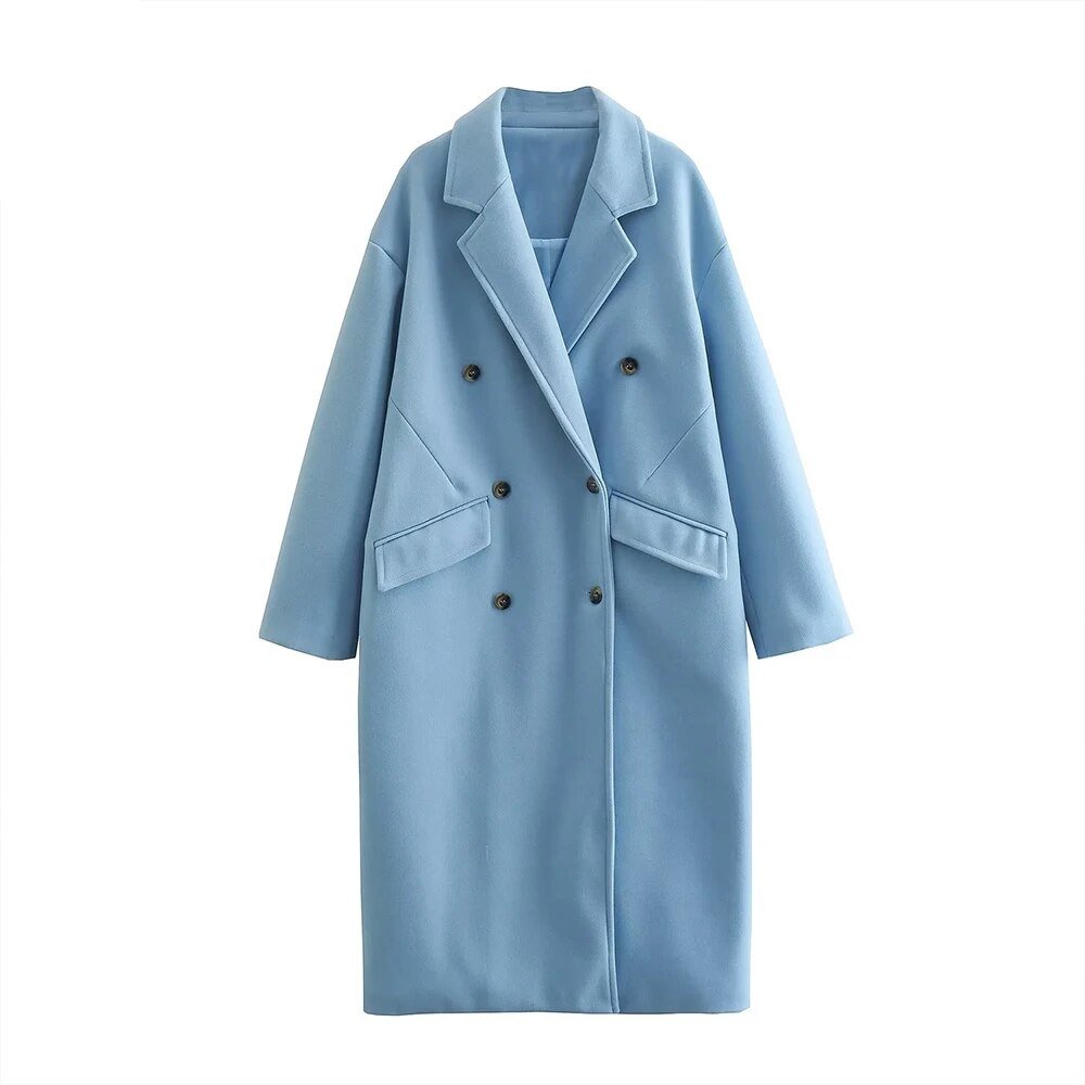 Flip Pocket Woolen Overcoat - Kelly Obi New York
