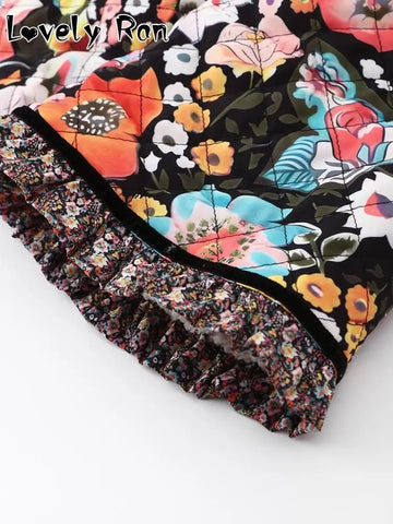 Floral Print Flare Sleeve Jacket - Kelly Obi New York