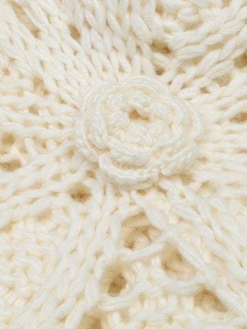Flower Knit Puff Sleeve Sweater - Kelly Obi New York