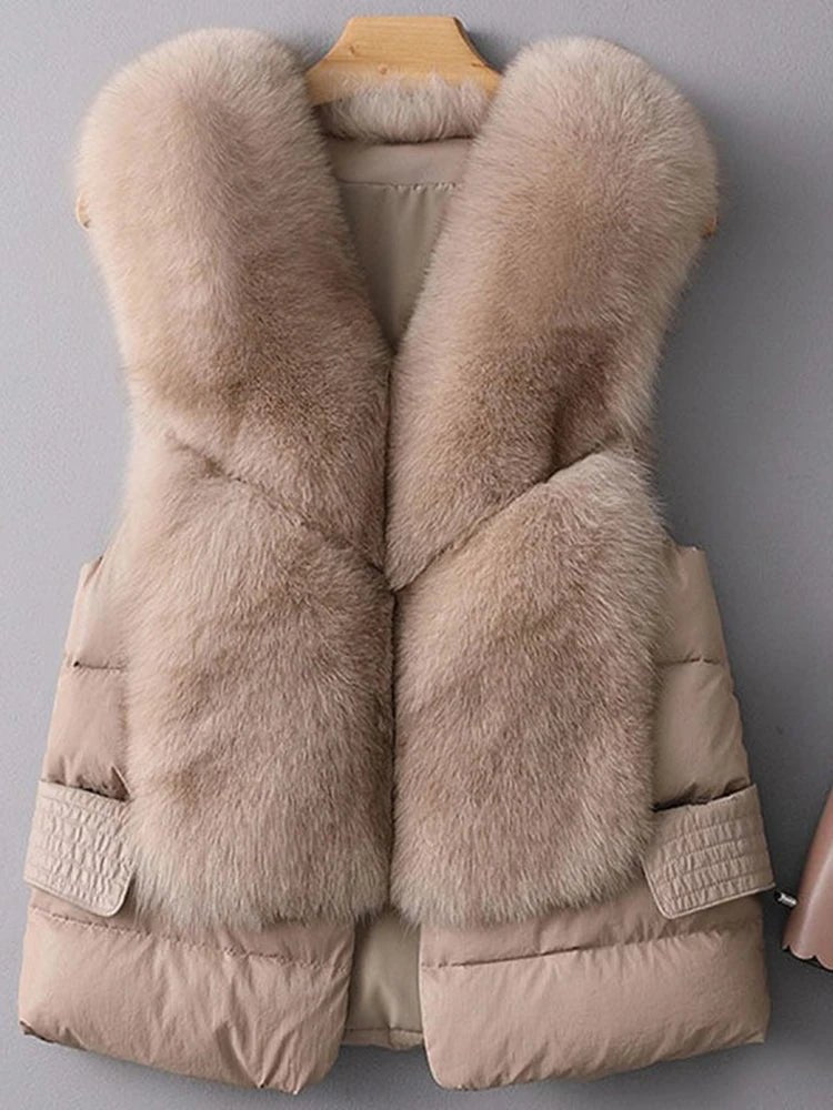 Fluffy Duck Down Vest Coat - Kelly Obi New York